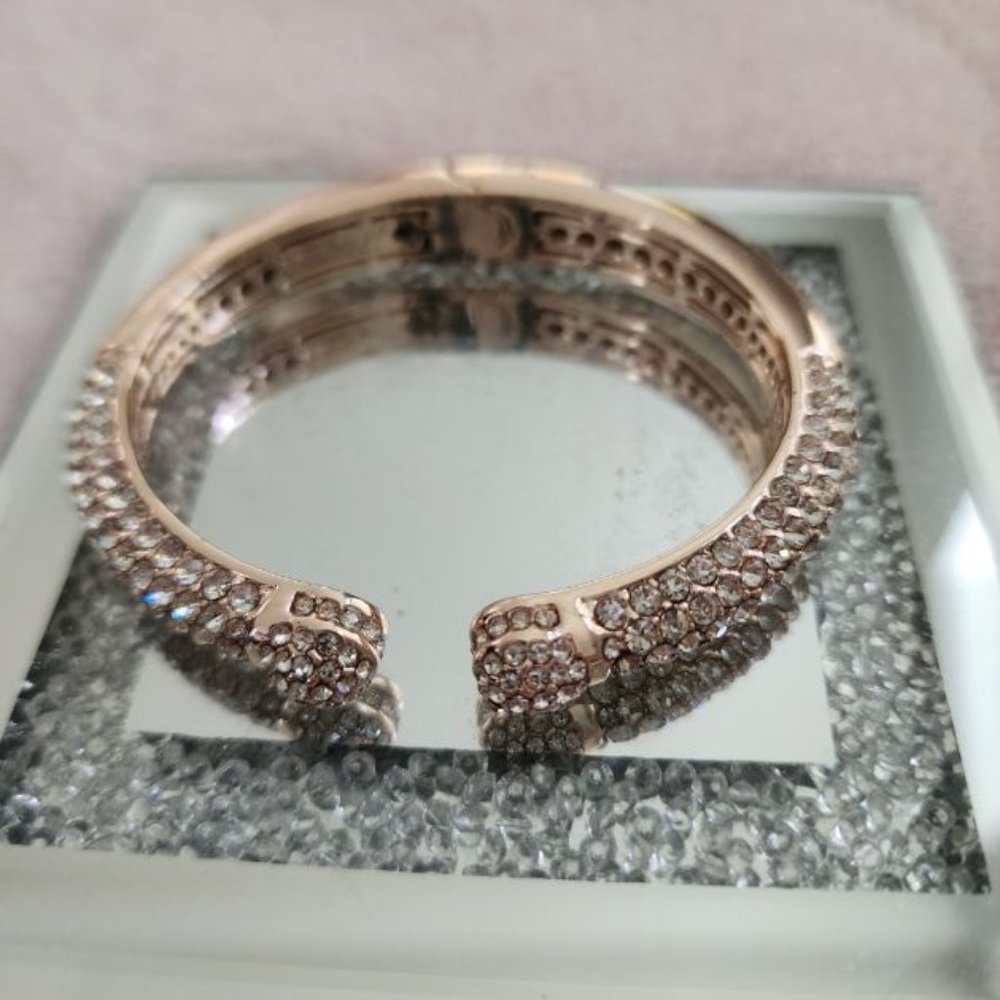 JOAN BOYCE ROSE GOLD AND SWAROVSKI CRYSTAL BRACELET